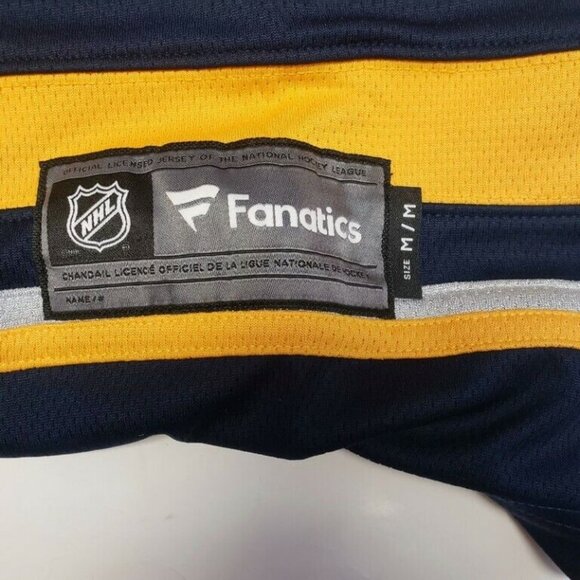 Fanatics NHL Buffalo Sabres Breakaway Home Jersey Blue Gold Mens Size M - Picture 8 of 8